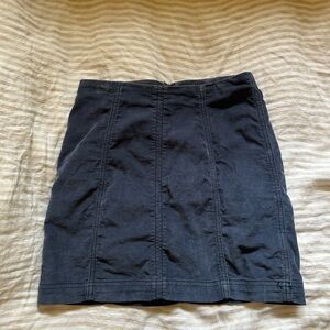 Free People Navy Corduroy Mini Skirt
